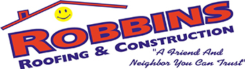 Robbins Roofing & Construction logo image.