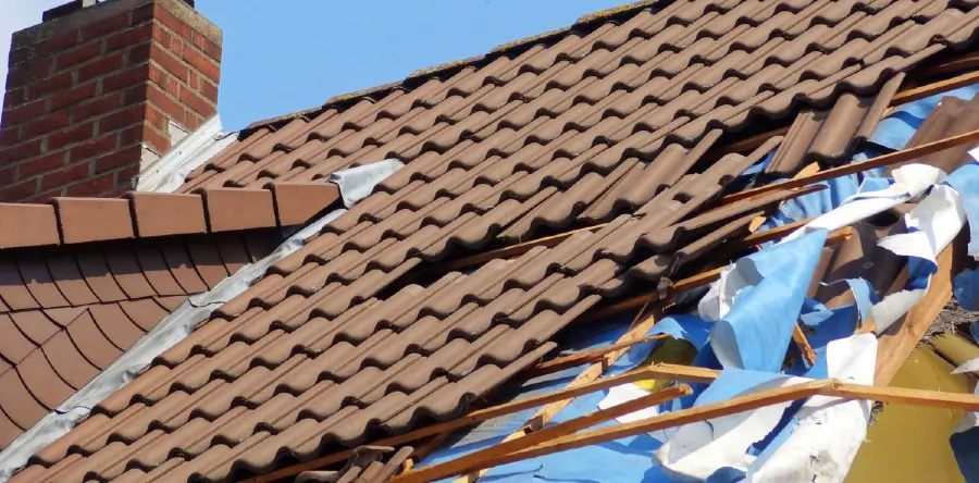 Significant damage to roof