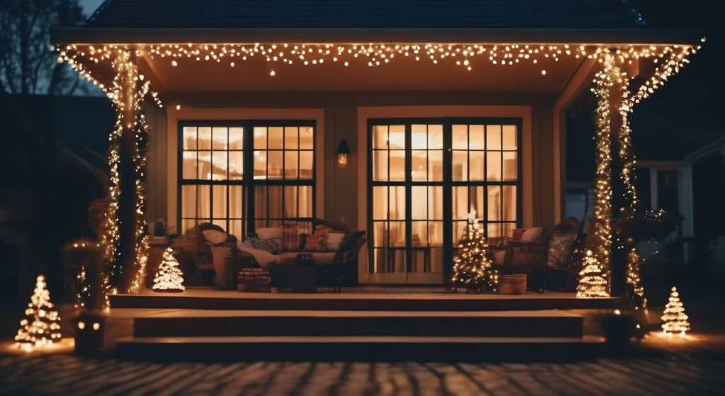 Bring an elegant touch to your house and hang sparkly lights