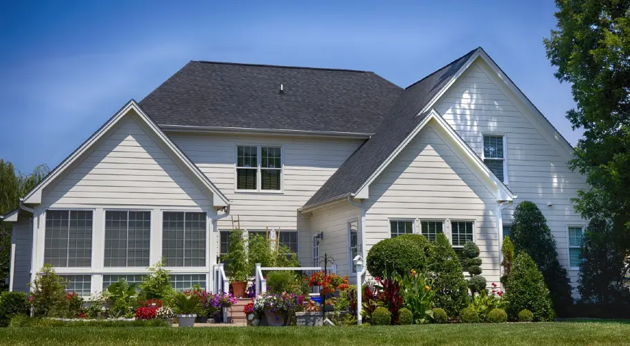 Vinyl siding on house