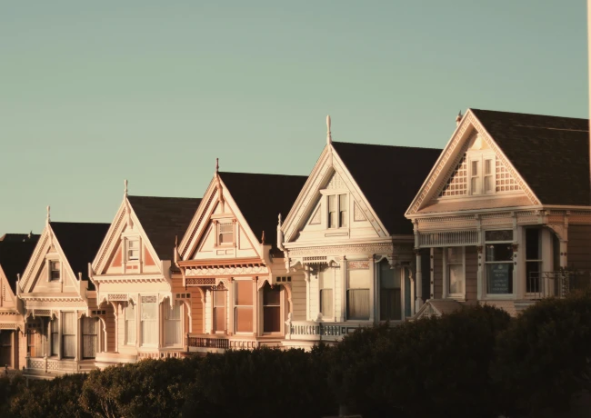 line of houses