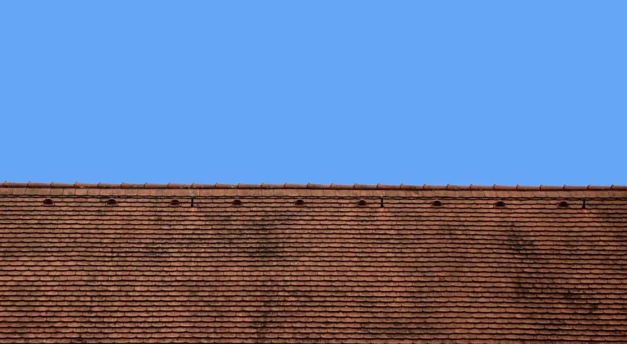 sagging roof due to structural damage