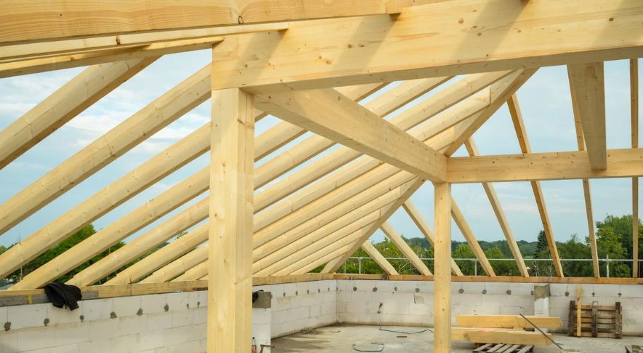 new house with roofing material warranty
