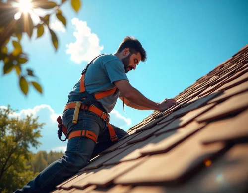Roof inspection by Robbins Roofing expert