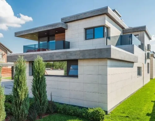 modern house with a flat roof