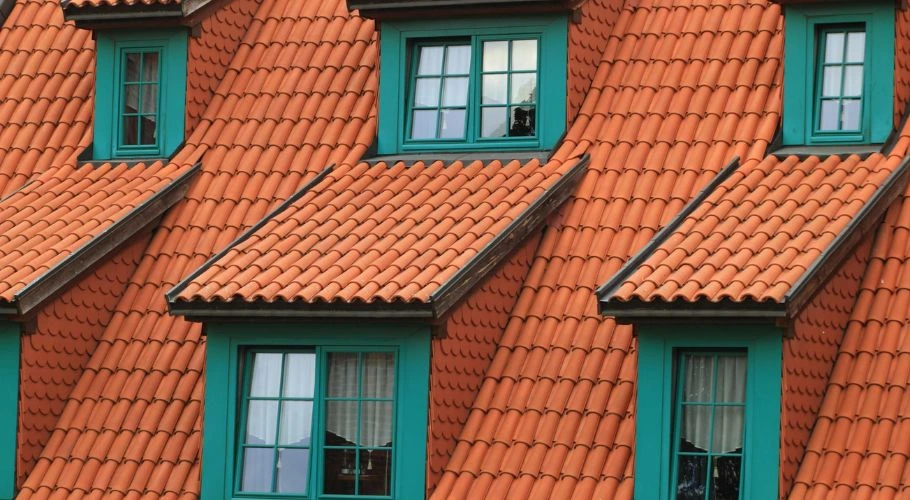 tile roof with dormer windows