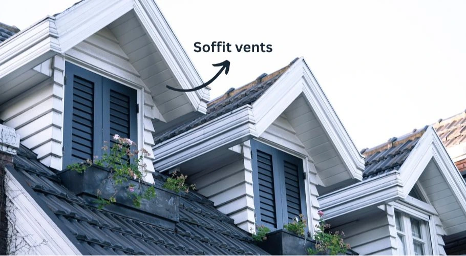 dormer window roofs with soffit vents