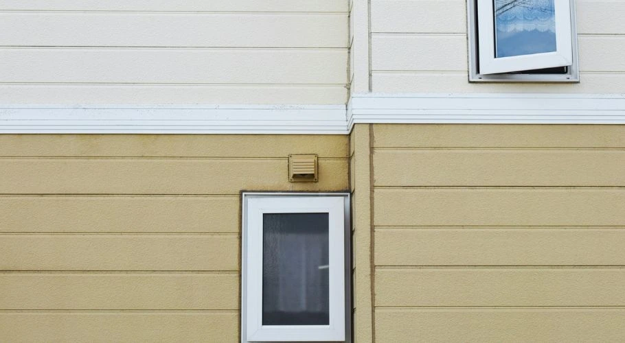 two-colored fiber cement siding